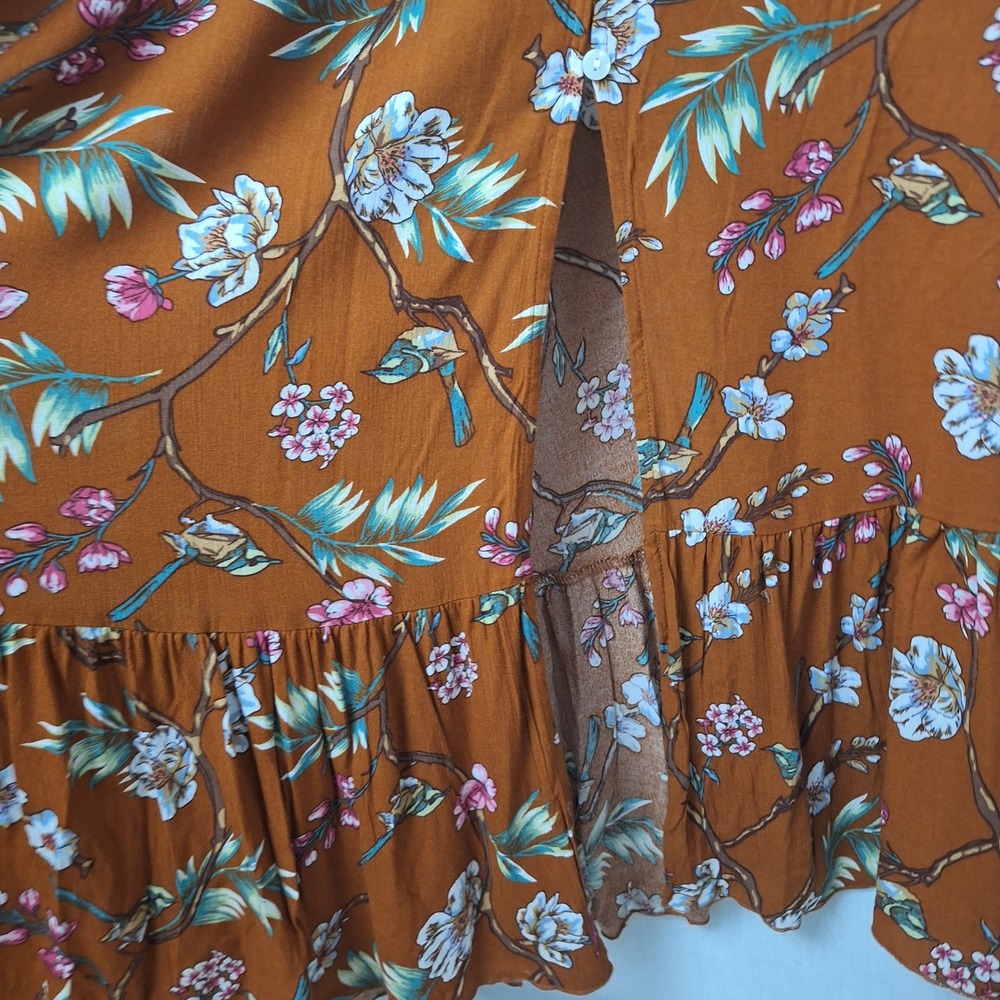 Dress Cottagecore Maxi Floral Boho Bohemian Short Sleeve Resortwear Plus 4XL - Picture 14 of 16